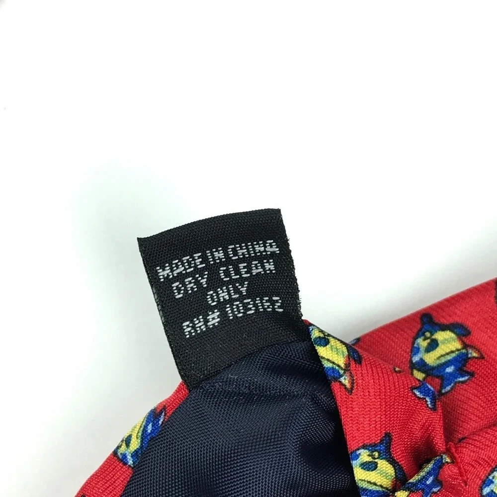 Utopia Men's Tie Handmade Red Yellow Fish Ocean Sea Life Animal Necktie 57